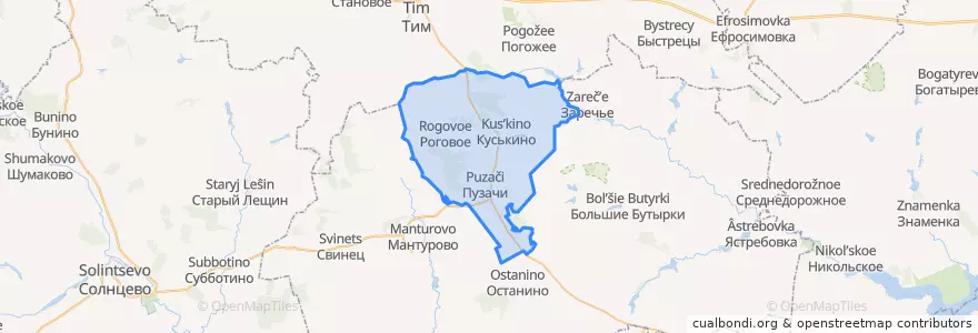 Mapa de ubicacion de Куськинский сельсовет.