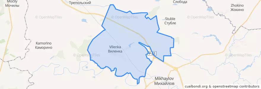 Mapa de ubicacion de Виленское сельское поселение.