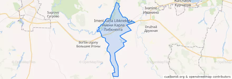 Mapa de ubicacion de городское поселение имени К. Либкнехта.