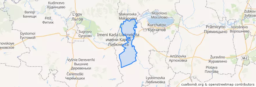 Mapa de ubicacion de Чаплинский сельсовет.