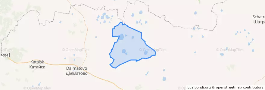 Mapa de ubicacion de Кривской сельсовет.