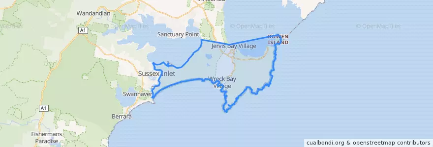 Mapa de ubicacion de Jervis Bay Territorium.