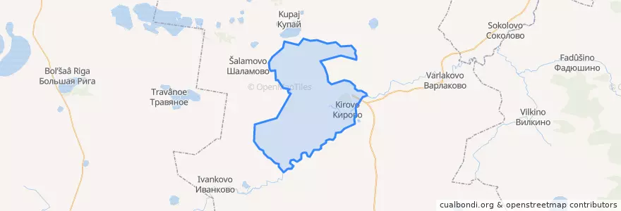 Mapa de ubicacion de Кировский сельсовет.