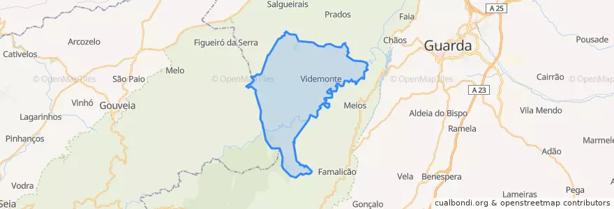 Mapa de ubicacion de Videmonte.