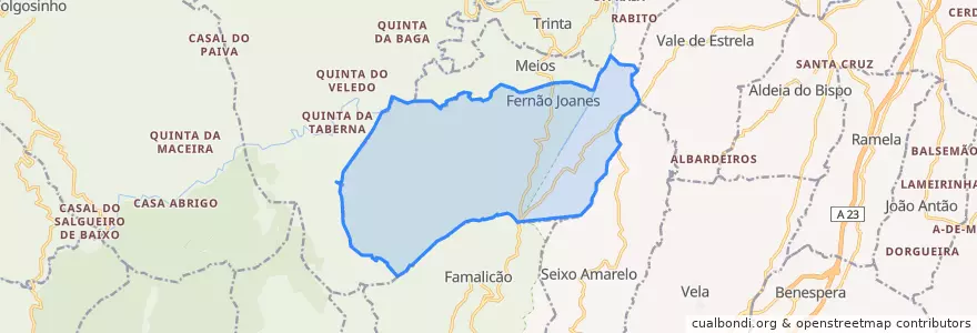 Mapa de ubicacion de Fernão Joanes.