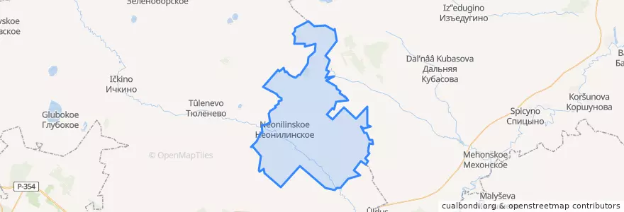 Mapa de ubicacion de Неонилинский сельсовет.