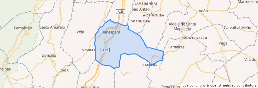 Mapa de ubicacion de Benespera.