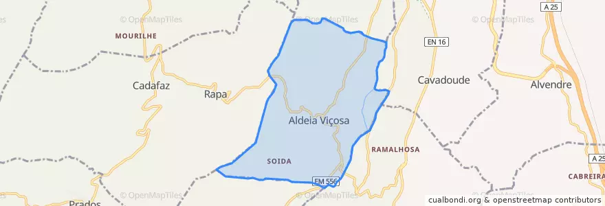 Mapa de ubicacion de Aldeia Viçosa.