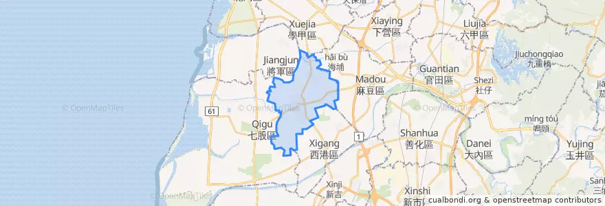 Mapa de ubicacion de 佳里区.