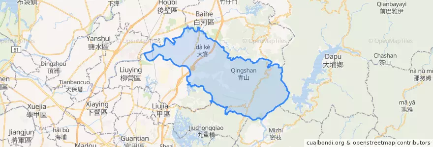 Mapa de ubicacion de Dongshan.
