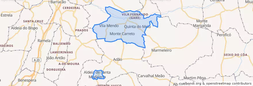 Mapa de ubicacion de Vila Fernando.