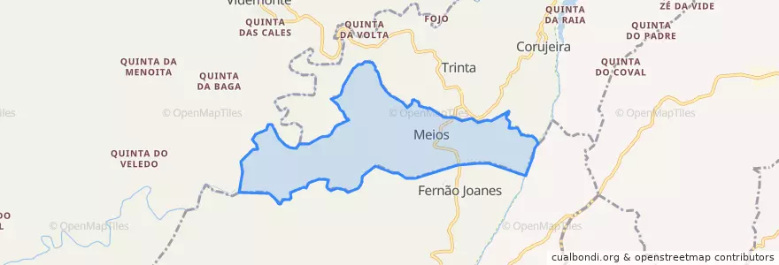 Mapa de ubicacion de Meios.