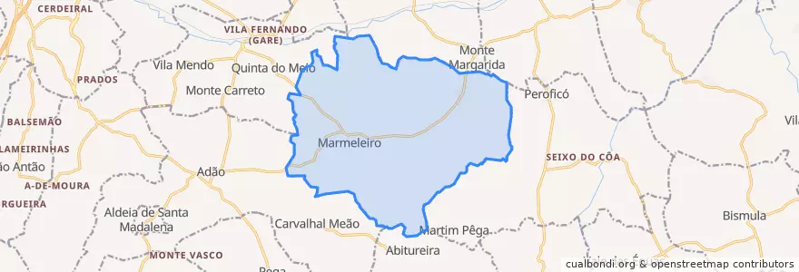 Mapa de ubicacion de Marmeleiro.