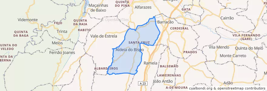 Mapa de ubicacion de Aldeia do Bispo.