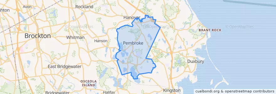 Mapa de ubicacion de Pembroke.