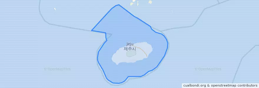 Mapa de ubicacion de 제주특별자치도.