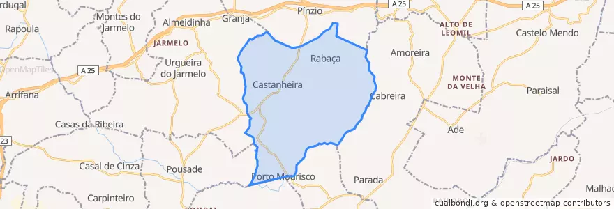 Mapa de ubicacion de Castanheira.