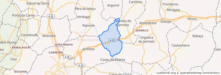 Mapa de ubicacion de Gonçalo Bocas.