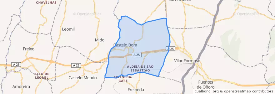 Mapa de ubicacion de Castelo Bom.