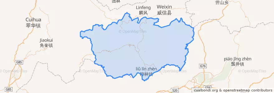 Mapa de ubicacion de Zhenxiong County.