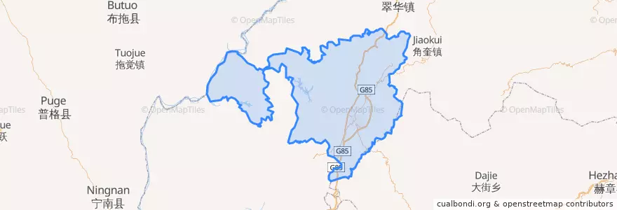 Mapa de ubicacion de 昭阳区.