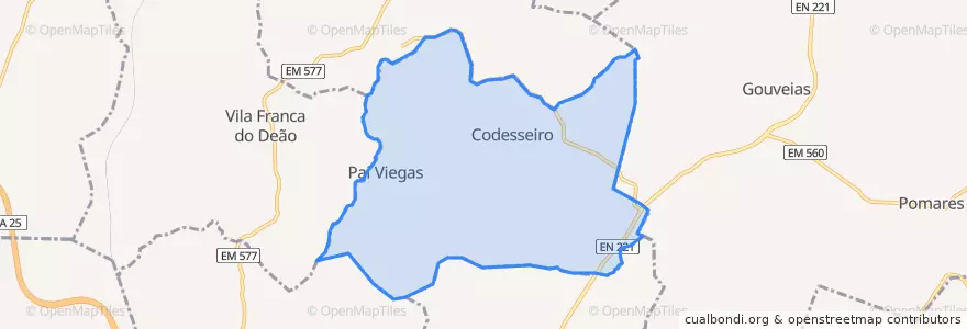 Mapa de ubicacion de Codesseiro.