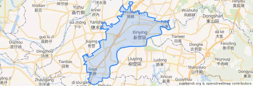 Mapa de ubicacion de 新営区.