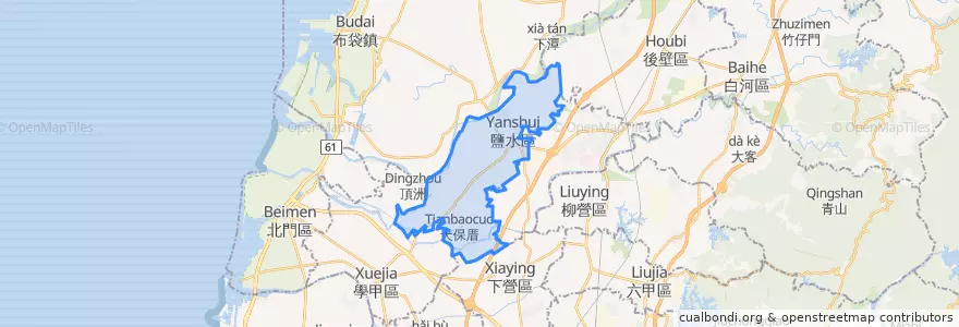 Mapa de ubicacion de Distretto di Yanshui.