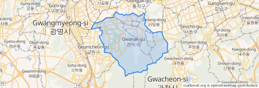 Mapa de ubicacion de 冠岳區.