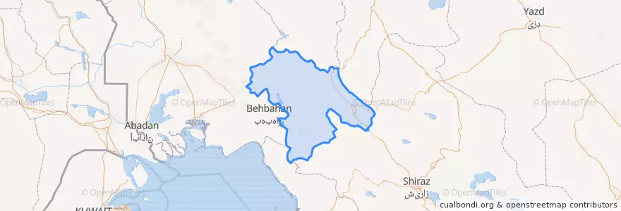 Mapa de ubicacion de Kohkiluyeh et Buyer Ahmad.