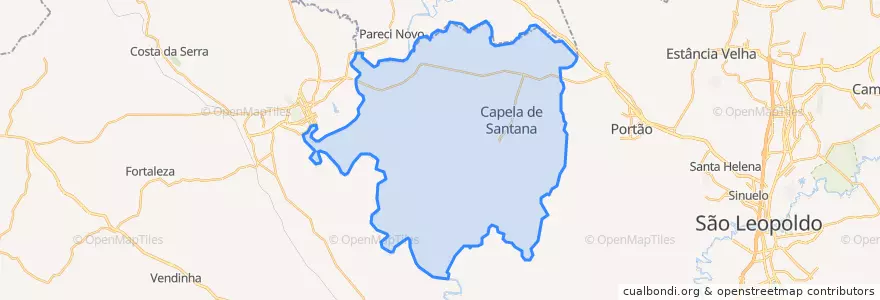 Mapa de ubicacion de Capela de Santana.