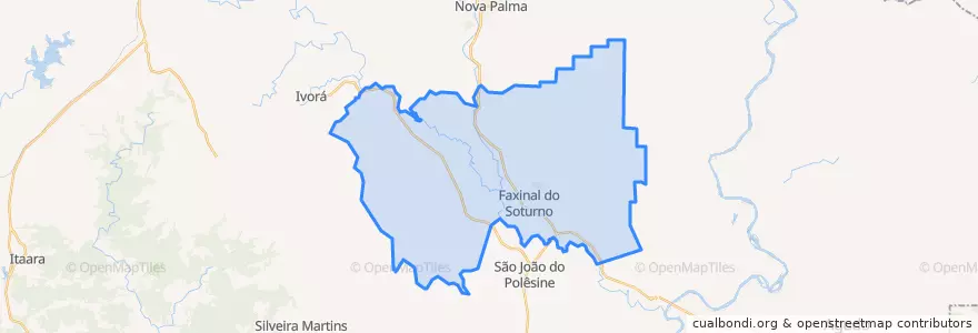 Mapa de ubicacion de Faxinal do Soturno.
