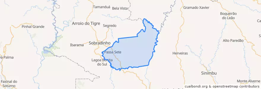 Mapa de ubicacion de Passa Sete.