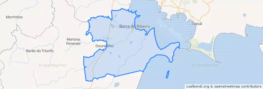 Mapa de ubicacion de Barra do Ribeiro.