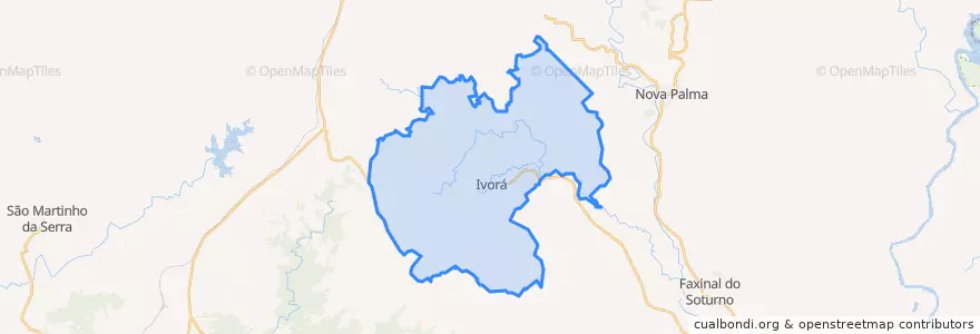 Mapa de ubicacion de Ivorá.