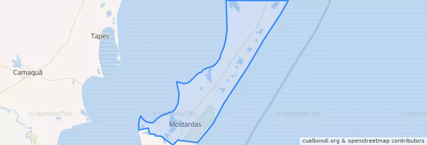 Mapa de ubicacion de Mostardas.