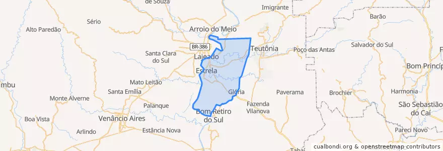 Mapa de ubicacion de Estrela.