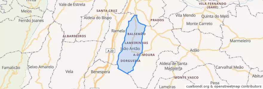Mapa de ubicacion de João Antão.
