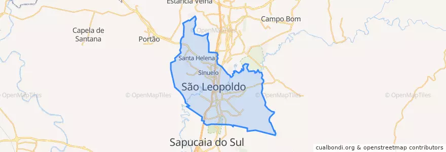 Mapa de ubicacion de São Leopoldo.