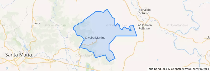 Mapa de ubicacion de Silveira Martins.