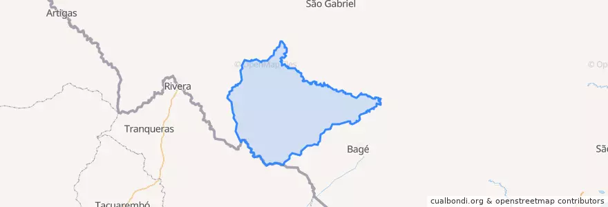 Mapa de ubicacion de Dom Pedrito.