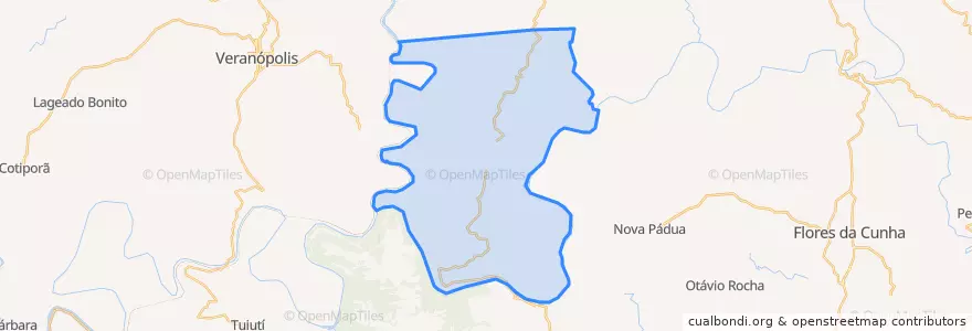 Mapa de ubicacion de Nova Roma do Sul.