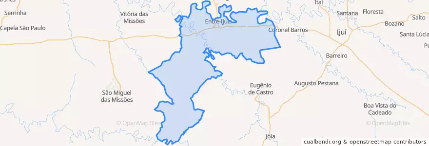 Mapa de ubicacion de Entre-Ijuís.