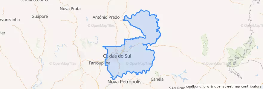 Mapa de ubicacion de Caxias do Sul.