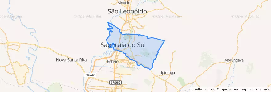 Mapa de ubicacion de Sapucaia do Sul.