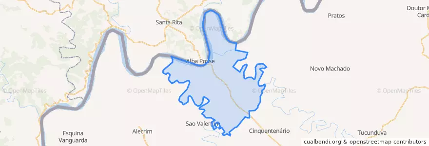 Mapa de ubicacion de Porto Mauá.