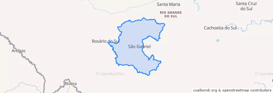 Mapa de ubicacion de São Gabriel.
