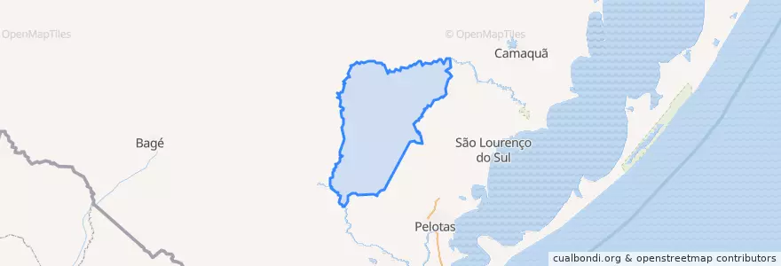 Mapa de ubicacion de Canguçu.