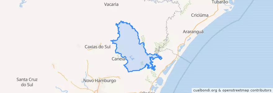 Mapa de ubicacion de São Francisco de Paula.