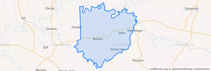 Mapa de ubicacion de Bozano.